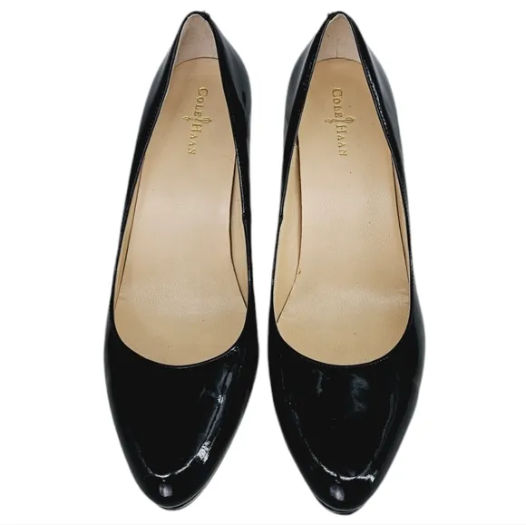 Cole Haan Margo Patent Leather Platform Pump in Black Size 8.5