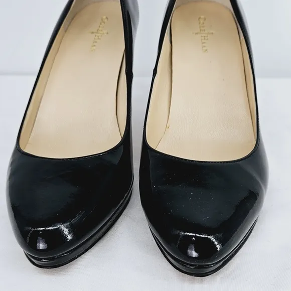 Cole Haan Margo Patent Leather Platform Pump in Black Size 8.5