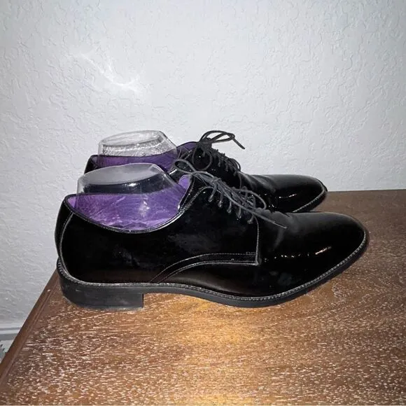 Cole Haan Patent Leather Lace Up Oxford Dress Shoes