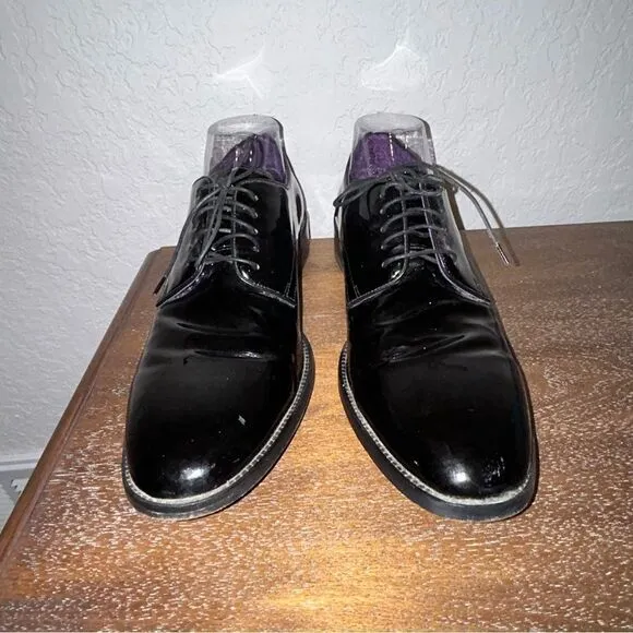 Cole Haan Patent Leather Lace Up Oxford Dress Shoes