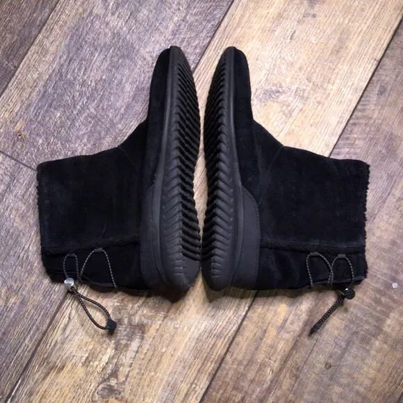 Cole Haan Studio Grand Black Suede Waterproof Winter Ankle Boots Size 7