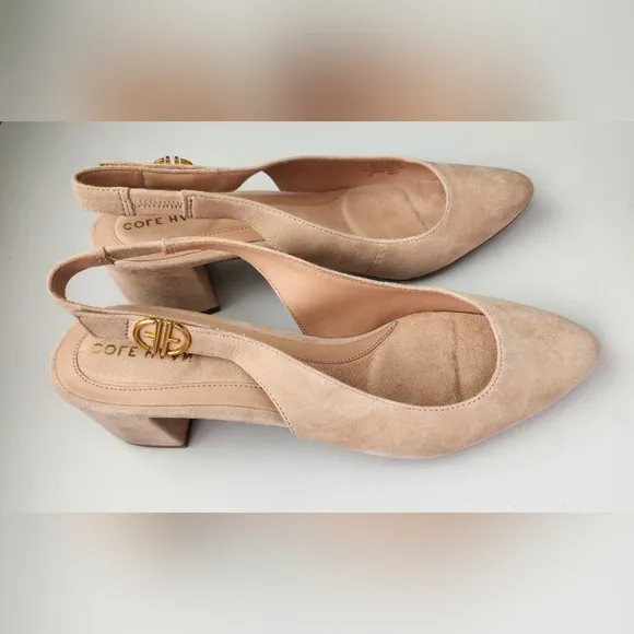 💐Cole Haan The Go To Slingback Pump Brush Suede Size 8.5