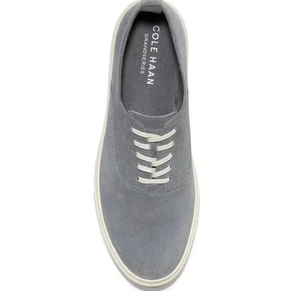 Cole Haan Winslow Plain Toe Sneaker, Grey Suede, Size 8.5 Mens Shoes MSRP $160