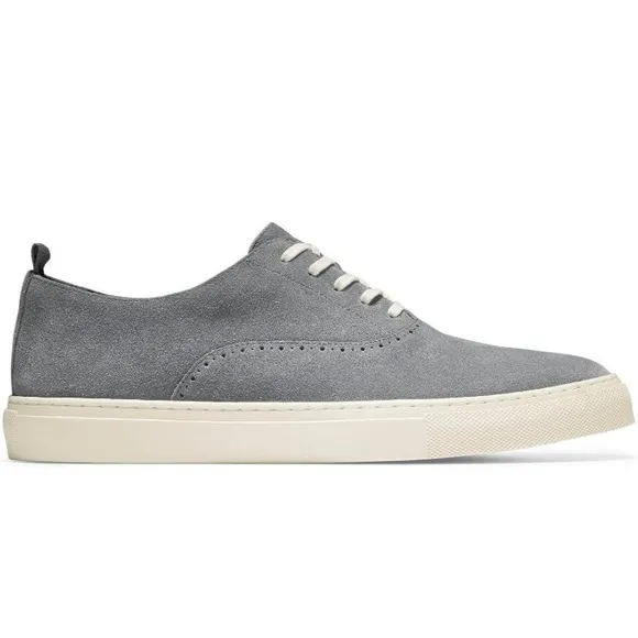 Cole Haan Winslow Plain Toe Sneaker, Grey Suede, Size 8.5 Mens Shoes MSRP $160