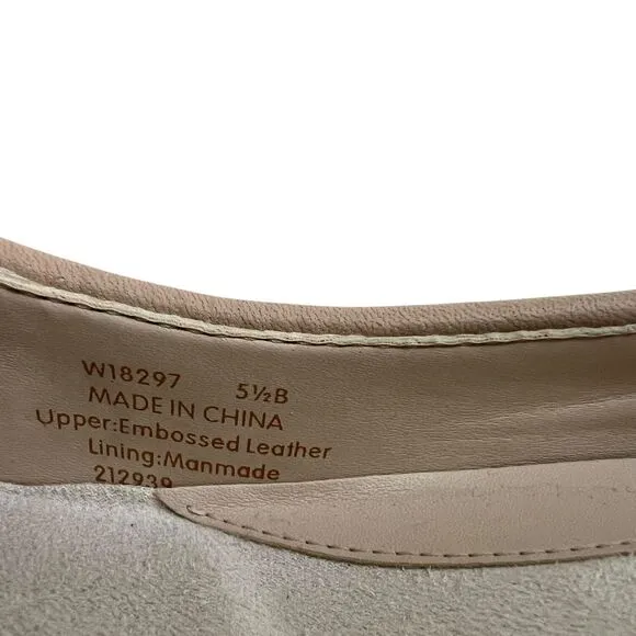 Cole Haan Womens The Go To Pump Snake Leather Low Block Heel Cap Toe‎ Size 5.5B