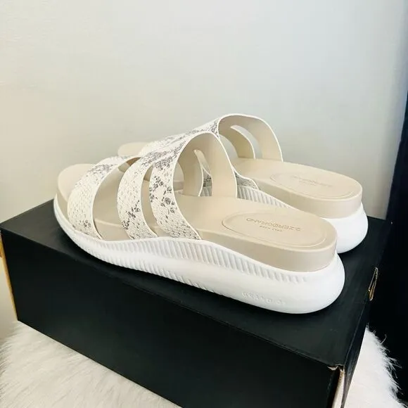 COLE HAAN ZeroGrand Slide Sandal, Ivory/White, Beach Summer Sandal, Size 9.5 NWT