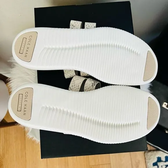 COLE HAAN ZeroGrand Slide Sandal, Ivory/White, Beach Summer Sandal, Size 9.5 NWT