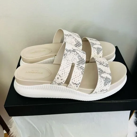 COLE HAAN ZeroGrand Slide Sandal, Ivory/White, Beach Summer Sandal, Size 9.5 NWT