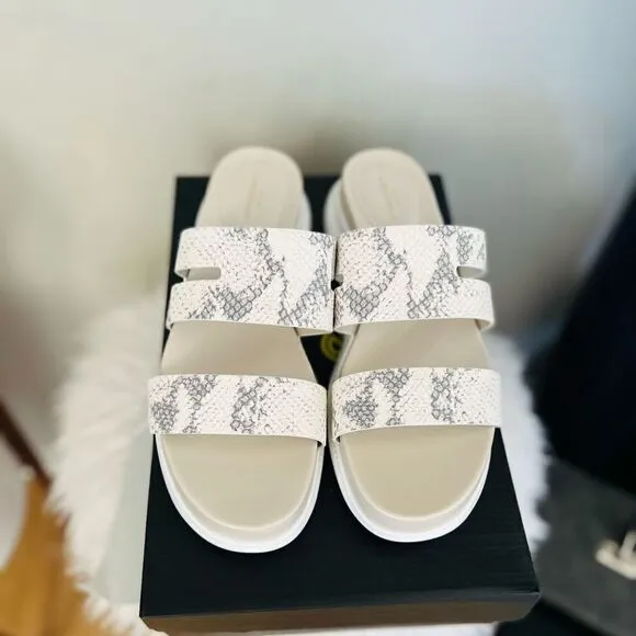 COLE HAAN ZeroGrand Slide Sandal, Ivory/White, Beach Summer Sandal, Size 9.5 NWT