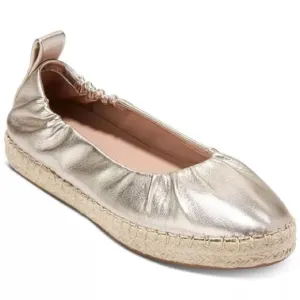 Cole Haan Seaboard Metallic Leather Espadrille Ballet Flats shoes women size 11
