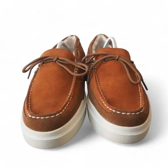 Cole Haan GrandPro Rally Shearling Slip-on Suede Moccasin Brown C34586 Men's 11M