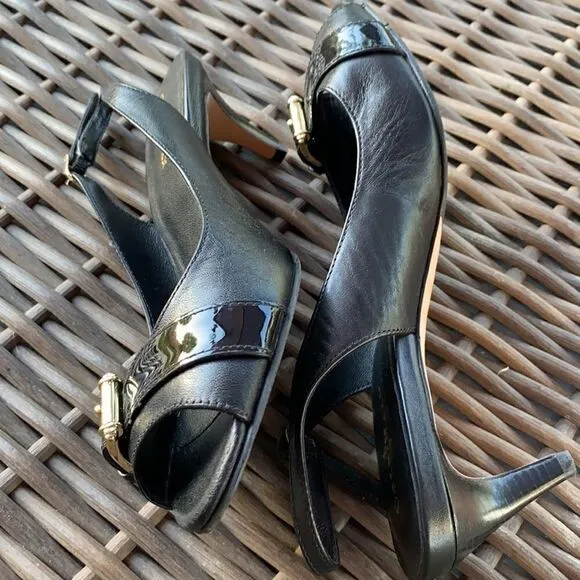 Cole Haan NikeAir Judy Slingback Leather Shoes 7.5