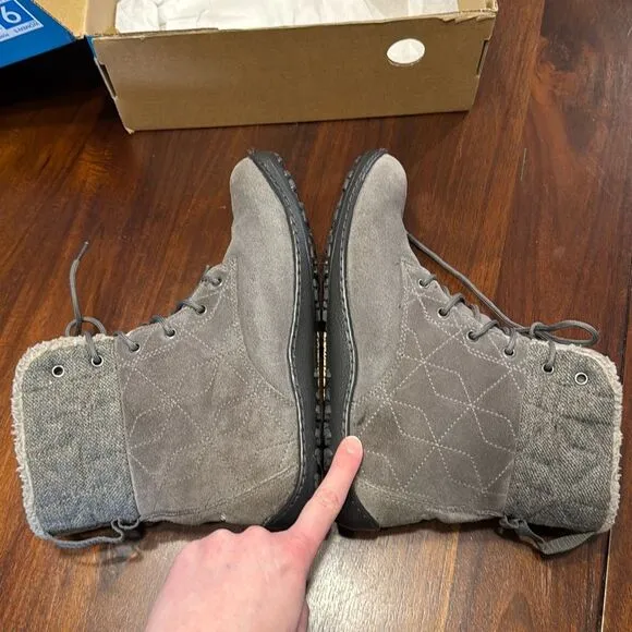Columbia Grey Powder Summit Shorty Wool Lace Up Boots Women’s US 9