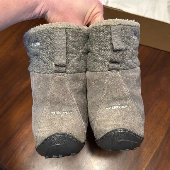Columbia Grey Powder Summit Shorty Wool Lace Up Boots Women’s US 9