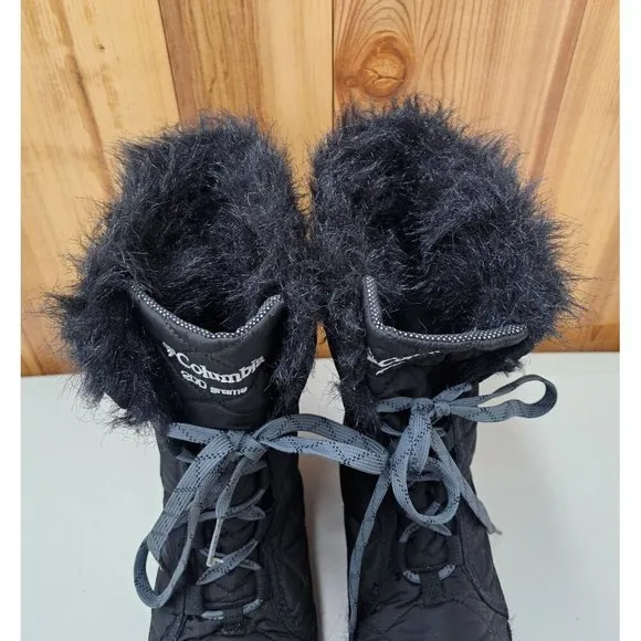 Columbia Minx Mid Black Big Girl's Winter Boots Size 5