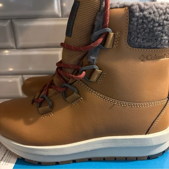 Columbia Moritza Women Size 6 Leather Waterproof 200g Insulated Boots BL4713-286