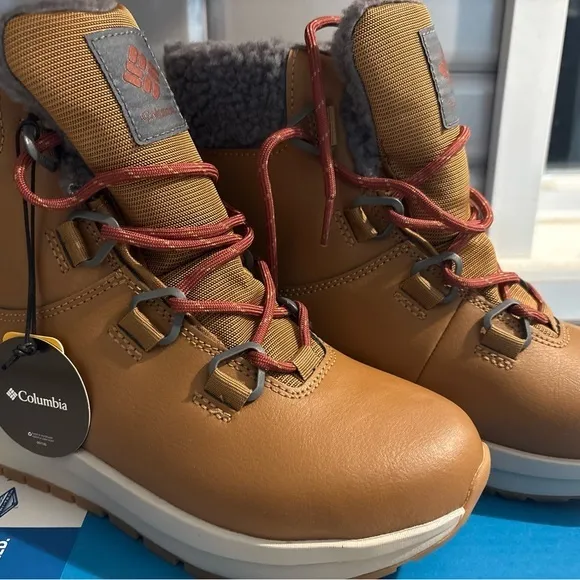 Columbia Moritza Women Size 6 Leather Waterproof 200g Insulated Boots BL4713-286