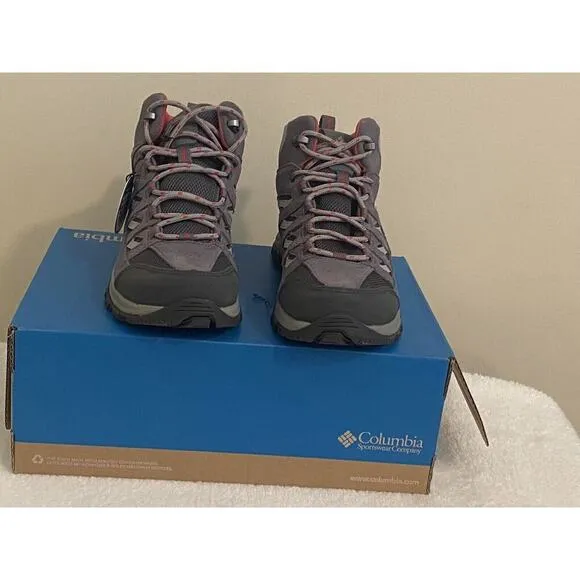 Columbia Women’s Crestwood Mid Waterproof Hiking Boot Graphite Mesh Size 8