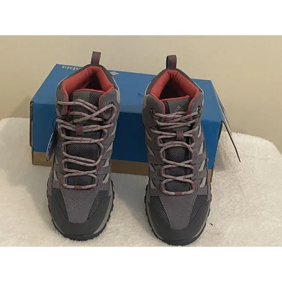Columbia Women’s Crestwood Mid Waterproof Hiking Boot Graphite Mesh Size 8
