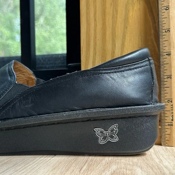 Comfy Black Alegria Nonslip Slip-Ons ~ 42