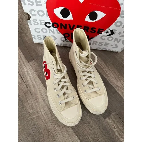 Comme Des Garcons PLAY X Converse Unisex Chuck Taylor High Top Sneakers