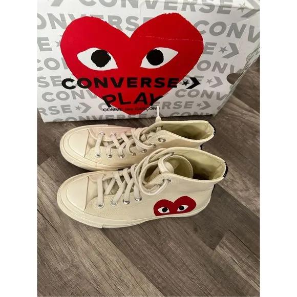 Comme Des Garcons PLAY X Converse Unisex Chuck Taylor High Top Sneakers