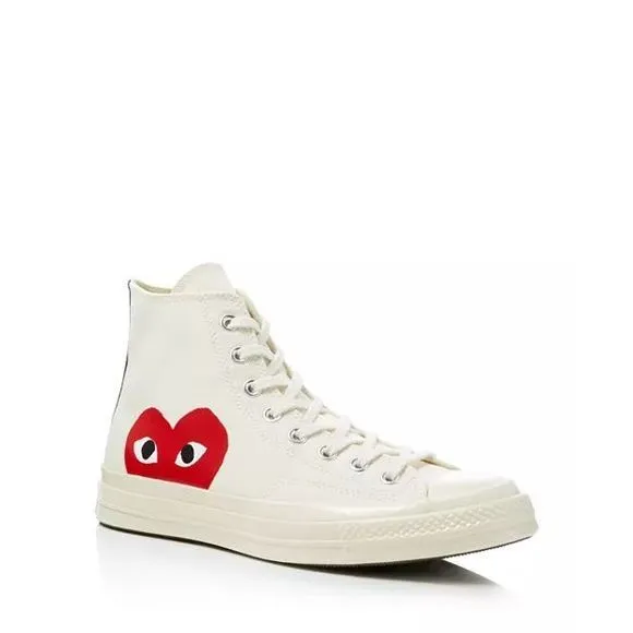 Comme Des Garcons PLAY X Converse Unisex Chuck Taylor High Top Sneakers
