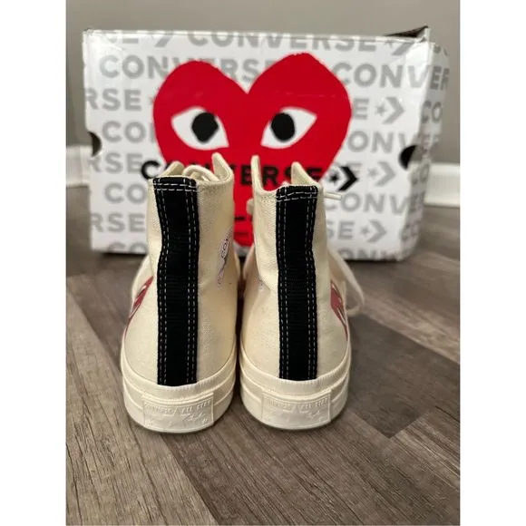 Comme Des Garcons PLAY X Converse Unisex Chuck Taylor High Top Sneakers