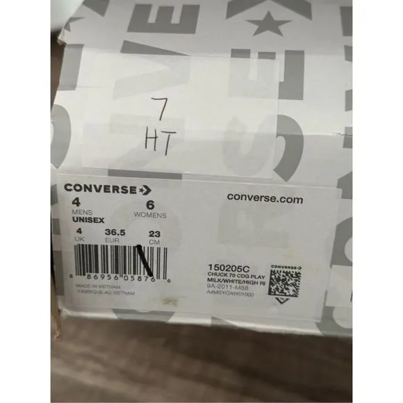 Comme Des Garcons PLAY X Converse Unisex Chuck Taylor High Top Sneakers