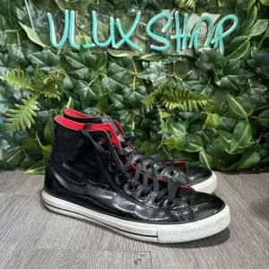 Converse All Star Chuck Taylor Hi Top Shoes Size 12 Black Patent Leather 111131