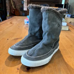 Converse All star womens Beverly faux fur winter boots gray 6