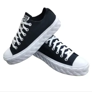 Converse All Star Women's Low 'Runway Cable Braided Lift Platform Chunky Size 9