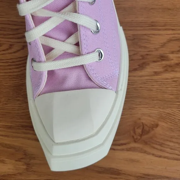 ⭐Converse Chuck 70 De Luxe Wedge Platform Hi Shoes Sz 8 A07584C Purple Pink 4&quot;