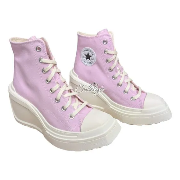 Converse Chuck 70 De Luxe Wedge Platform Stardust Lilac Pink Womens 5 New In Box