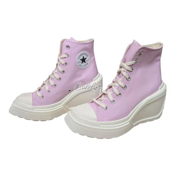 Converse Chuck 70 De Luxe Wedge Platform Stardust Lilac Pink Womens 5 New In Box