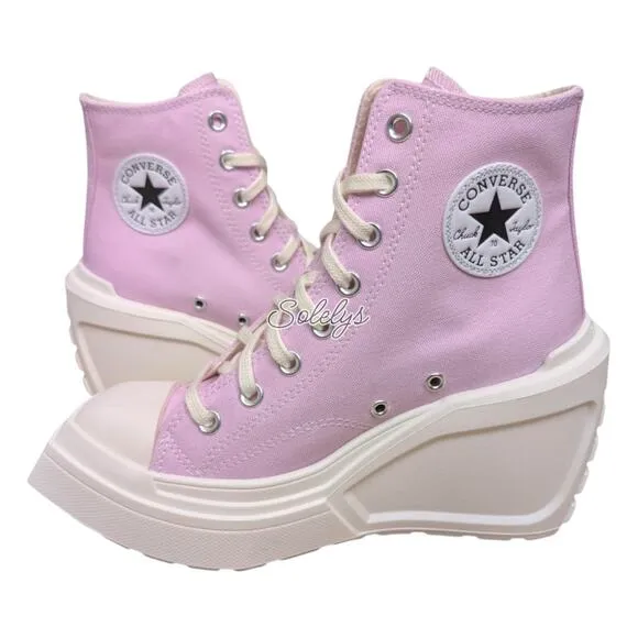 Converse Chuck 70 De Luxe Wedge Platform Stardust Lilac Pink Womens 5 New In Box