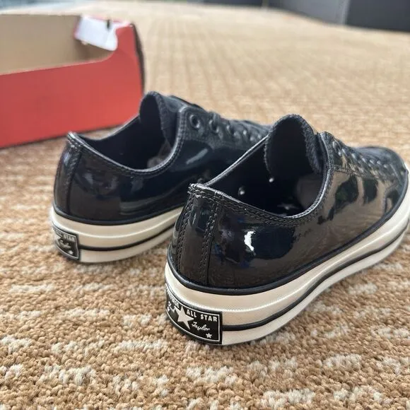 Converse Chuck 70 Ox Black Patent Men's Athletic Shoes 162438C Size 6.5