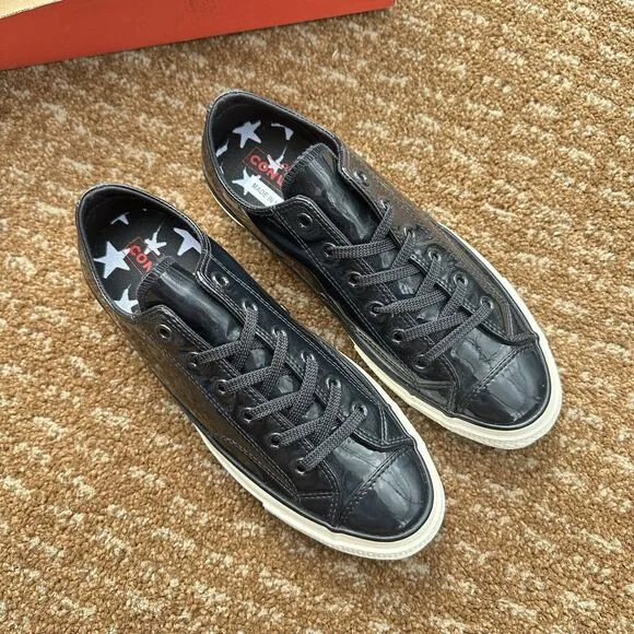 Converse Chuck 70 Ox Black Patent Men's Athletic Shoes 162438C Size 6.5