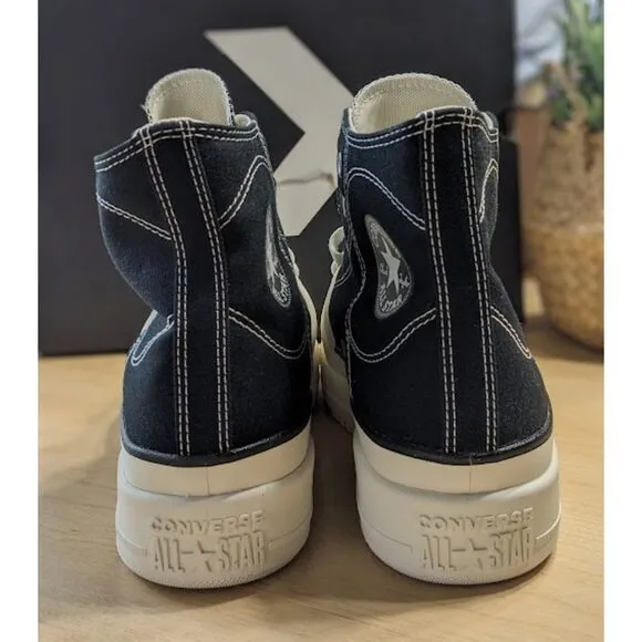 Converse Chuck Taylor All Star Construct Black &amp; White High Top Shoes M10 NIB