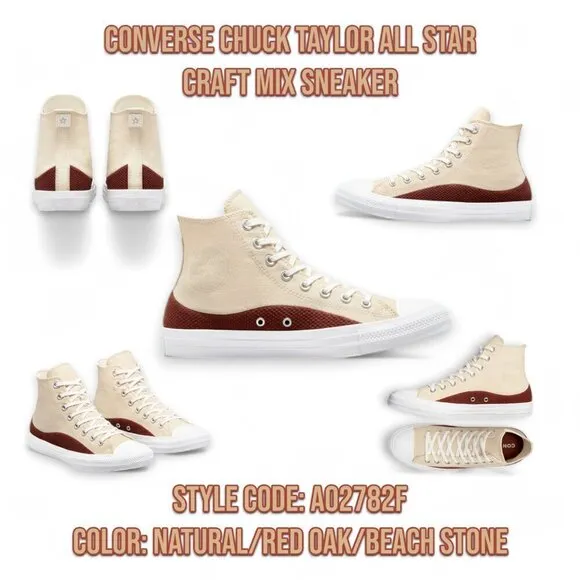 Converse Chuck Taylor All Star Craft Mix Sneakers Shoes US Mens 7 Wns 9