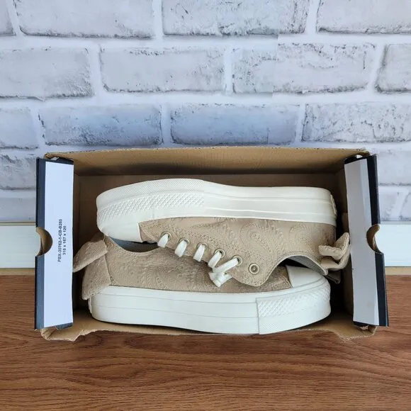 ⭐Converse Chuck Taylor All Star Lift Bow Women's Shoes Sz 8 Embroidered A10246C⭐
