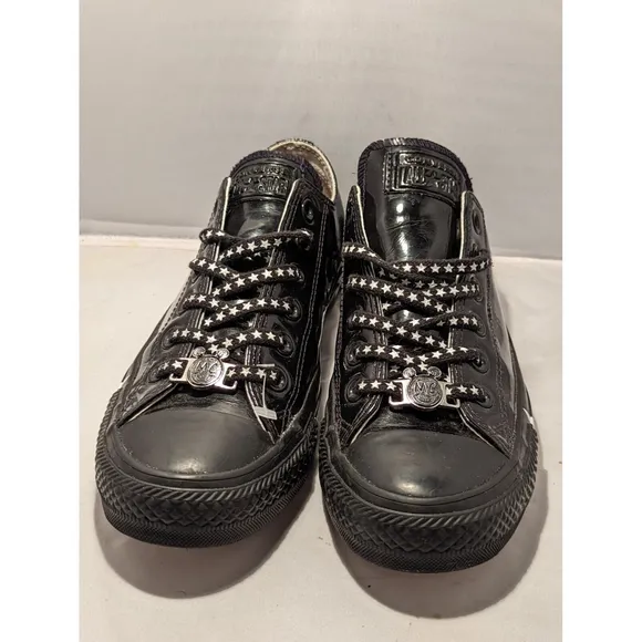 Converse Chuck Taylor Miley Cyrus Black Patent “Mickey “Low Top 6.5 Women Shoes