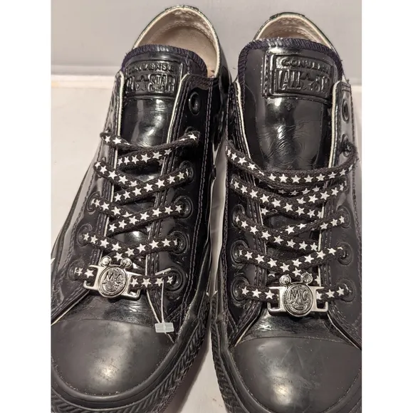Converse Chuck Taylor Miley Cyrus Black Patent “Mickey “Low Top 6.5 Women Shoes