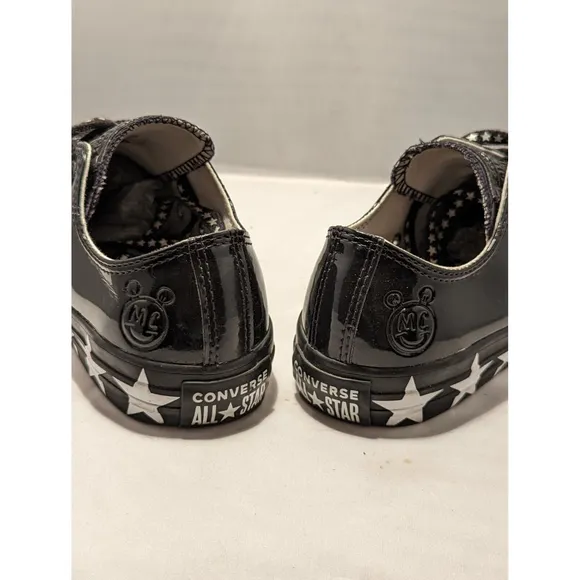 Converse Chuck Taylor Miley Cyrus Black Patent “Mickey “Low Top 6.5 Women Shoes