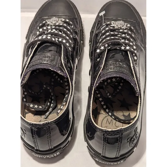 Converse Chuck Taylor Miley Cyrus Black Patent “Mickey “Low Top 6.5 Women Shoes