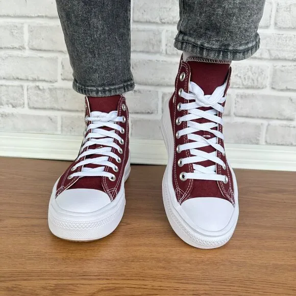 ⭐Converse Chuck Taylor Move Platform High Sz 7.5 Women's Shoes Burgundy A02430C