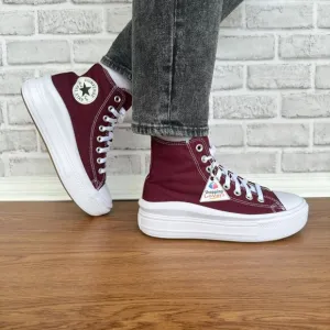 ⭐Converse Chuck Taylor Move Platform High Sz 7.5 Women's Shoes Burgundy A02430C