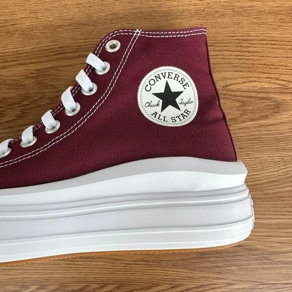 ⭐Converse Chuck Taylor Move Platform High Sz 7.5 Women's Shoes Burgundy A02430C