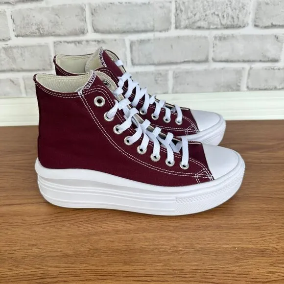 ⭐Converse Chuck Taylor Move Platform High Sz 7.5 Women's Shoes Burgundy A02430C