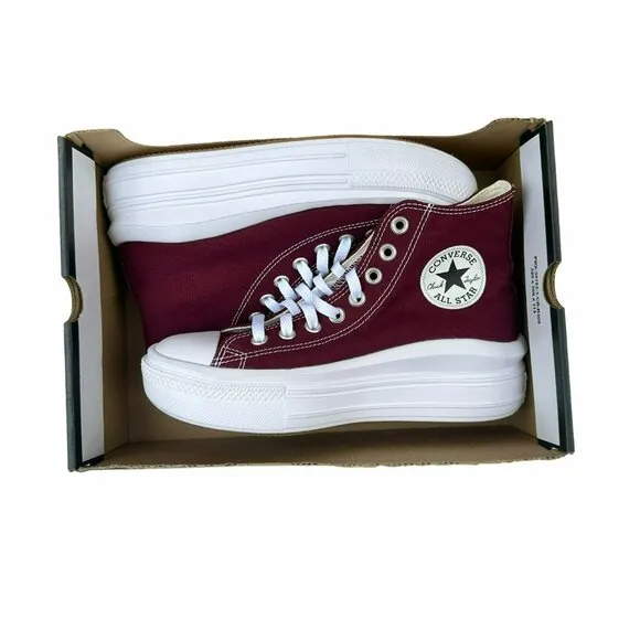 ⭐Converse Chuck Taylor Move Platform High Sz 7.5 Women's Shoes Burgundy A02430C